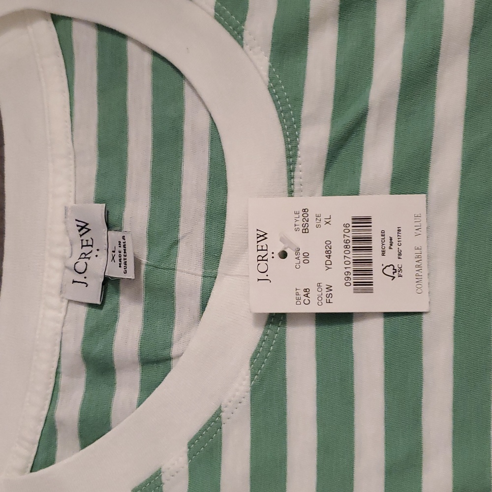 NWT J Crew Striped Ringer Tee - Picture 2 of 4